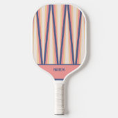  Pink& Purple Chevron Pattern Custom Name Pickleball Schläger (Vorderseite)