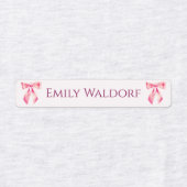 Pink & Purple Clothing School Labels with Bow Etiketten (Design 1)