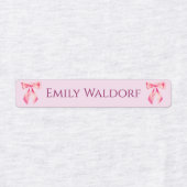 Pink & Purple Clothing School Labels with Bow Etiketten (Design 2)
