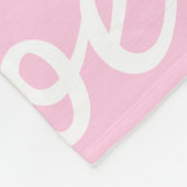 Pink Purple Custom Name Pattern Retro Fonts Fleecedecke (Ecke)