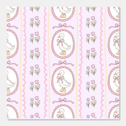 Pink & Purple Cute Ducks pattern for Your Kid Room Tapete (Vorderseite)