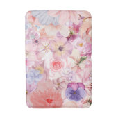 Pink & Purple Floral Pattern Badematte (Vorderseite Vertikal)