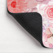 Pink & Purple Floral Pattern Mousepad (Ecke)