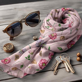 Pink & Purple Floral Vine   Schal