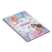 Pink Purple Glitter Mermaids Add Name Notizblock (Rechte Seite)