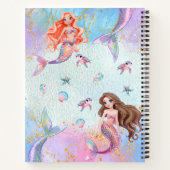 Pink Purple Glitter Mermaids Add Name Notizblock (Rückseite)