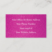 Pink Purple Glittery Abstract farbenfroher Friseur Visitenkarte (Rückseite)