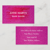 Pink Purple Glittery Abstract farbenfroher Friseur Visitenkarte (Vorne/Hinten)