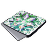 Pink, Purple + Green Snowflakes on Electronics Bag Laptopschutzhülle (Vorne Knopf)