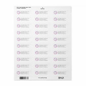Pink Purple Monogram Business Return Address (Vorne)