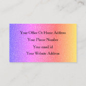 Pink Purple Ombre Glitter Hair Salon Hairdresser  Visitenkarte (Rückseite)