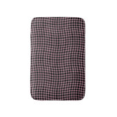 Pink Purple Plaid Checker Seamless Pattern Badematte (Vorderseite Vertikal)