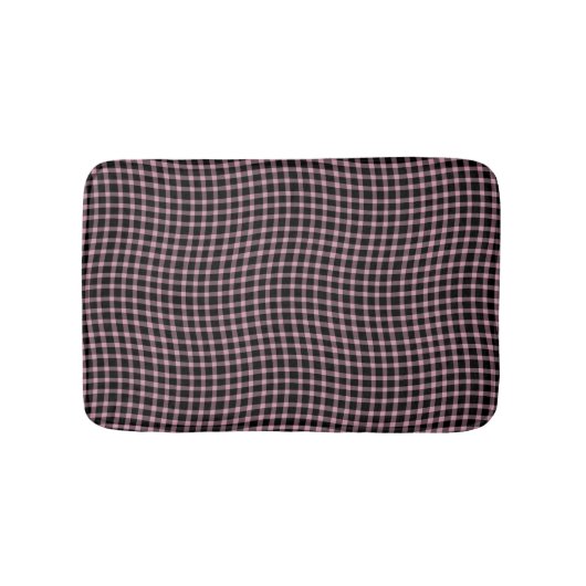 Pink Purple Plaid Checker Seamless Pattern Badematte (Vorderseite)