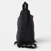 Pink Purple Plaid Checker Seamless Pattern Crossbody Bag (Rückseite)