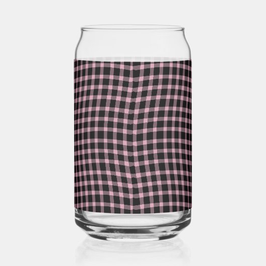 Pink Purple Plaid Checker Seamless Pattern Dosenglas (Rechts)