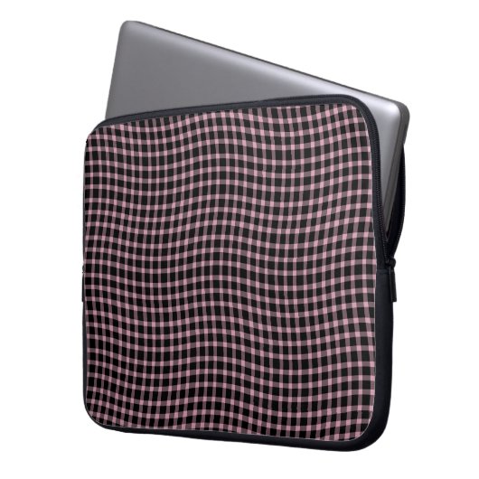 Pink Purple Plaid Checker Seamless Pattern Laptopschutzhülle (Vorderseite Links)