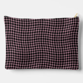 Pink Purple Plaid Checker Seamless Pattern Large Zubehörtasche (Rückseite)