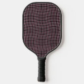 Pink Purple Plaid Checker Seamless Pattern Pickleball Schläger (Rückseite)