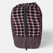 Pink Purple Plaid Checker Seamless Pattern Toiletr Waschbeutel (Rechts)