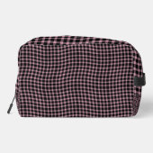 Pink Purple Plaid Checker Seamless Pattern Toiletr Waschbeutel (Rückseite)