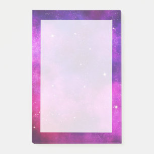 Pink & Purple Raum & Sterne Faux-Galaxie Post-it Klebezettel