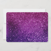 Pink & Purple Sparkling Gemstones Dankeskarte (Rückseite)