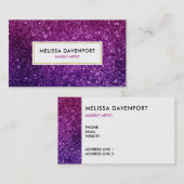 Pink & Purple Sparkling Gemstones Visitenkarte (Vorne/Hinten)