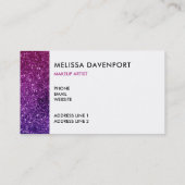 Pink & Purple Sparkling Gemstones Visitenkarte (Rückseite)
