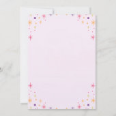 Pink Purple Teddy Bear 1st Birthday Invitation Einladung (Rückseite)