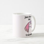 Pink Purple Unicorn Head Kaffeetasse (VorderseiteRechts)