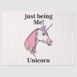 Pink Purple Unicorn Head Seidenpapier