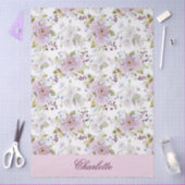 Pink Purple Watercolor Wildflowers Monogram Seidenpapier (Basteln)