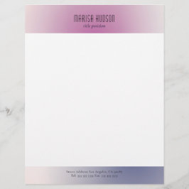 Pink Purple White Minimalist Aesthetic Gradient Briefbogen