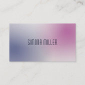 Pink Purple White Minimalist Aesthetic Gradient Visitenkarte (Vorderseite)