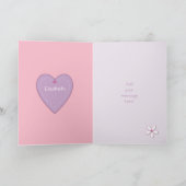 Pink & purple with hearts and photo karte (Innenseite)
