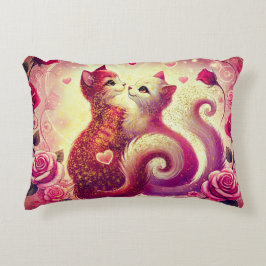 Pink Pussy Cats Zentrierte Kerze Dekokissen