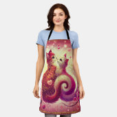 Pink Pussy Cats Zentrierte Kerze Schürze (Getragen)