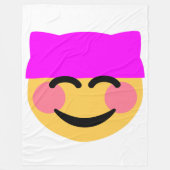 Pink pussy hat Emoji Decke (Vorderseite)