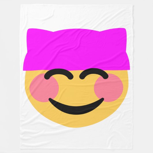 Pink pussy hat Emoji Decke (Vorderseite)