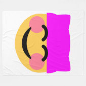 Pink pussy hat Emoji Decke (Vorderseite (Horizontal))