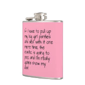 Pink Put Big Girl Panties Wörter Name Personalisie Flachmann (Links)