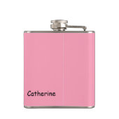 Pink Put Big Girl Panties Wörter Name Personalisie Flachmann (Rückseite)