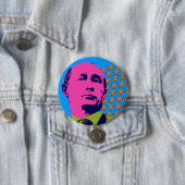 Pink Putin Pop Kunstportrait Button (Beispiel)