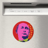 Pink Putin Pop Kunstportrait Magnet (In Situ (Geschirrspüler))
