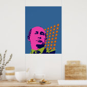 Pink Putin Pop Kunstportrait Poster (Küche)