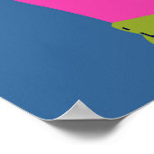 Pink Putin Pop Kunstportrait Poster (Ecke)