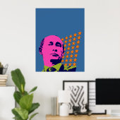 Pink Putin Pop Kunstportrait Poster (Heimbüro)