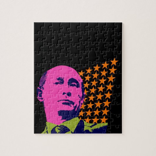 Pink Putin Pop Kunstportrait Puzzle (Vertikal)