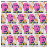 Pink Putin Pop Kunstportrait Stoff (Nahaufnahme)