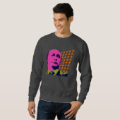 Pink Putin Pop Kunstportrait Sweatshirt (Vorne ganz)